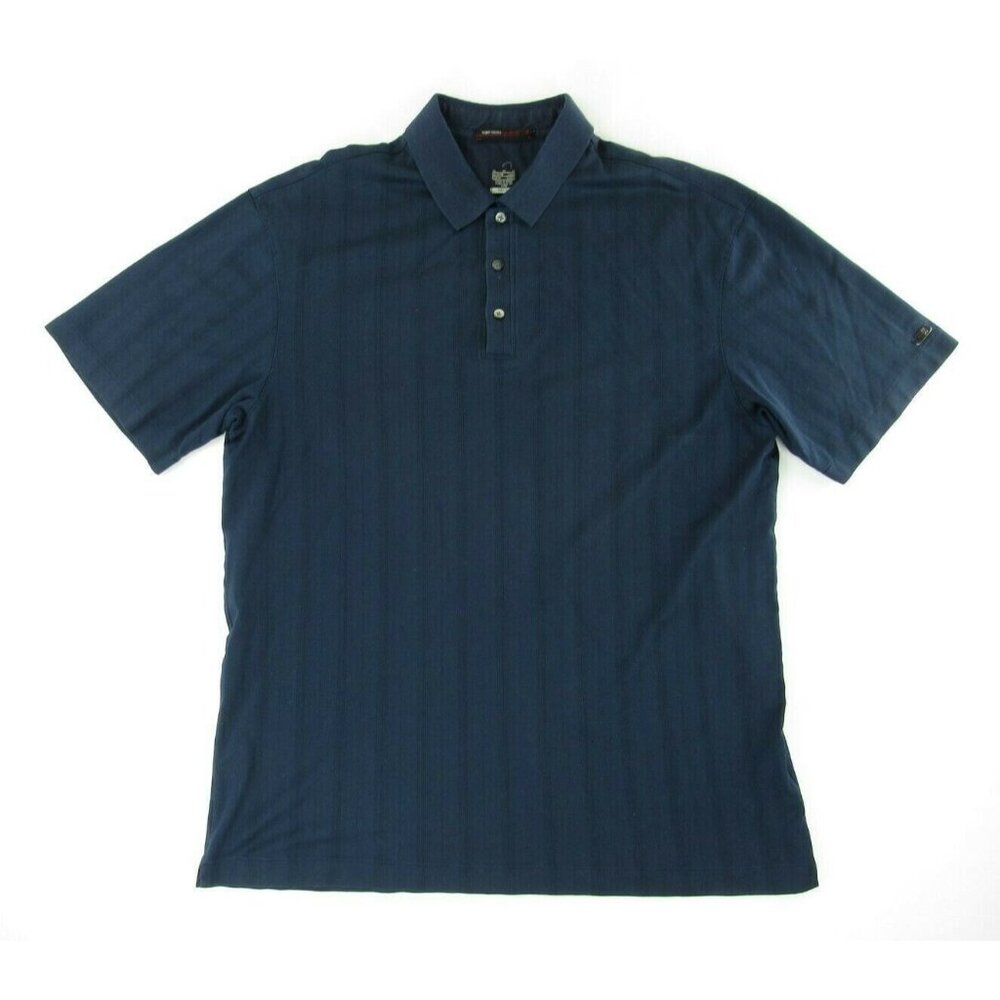 Nike Dri Fit Tiger Woods Golf Polo Shirt XL Navy Blue Short Sleeve